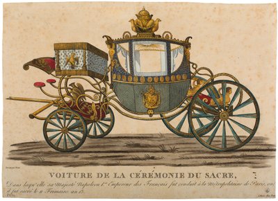 Koets voor de kroning van keizer Napoleon I, die plaatsvond op 11 Frimaire, Jaar XIII door Louis Brion de la Tour fils